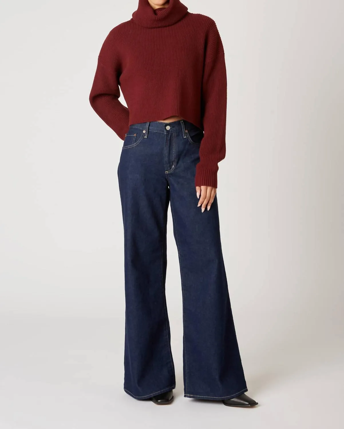 Gstaad Knit Sweater In Cherry Cola