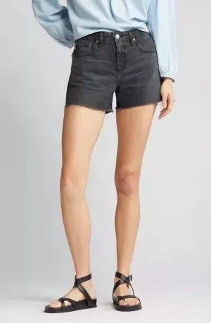 Hailey Cut-Off Ex Boyfriend Raw Hem Short In Black