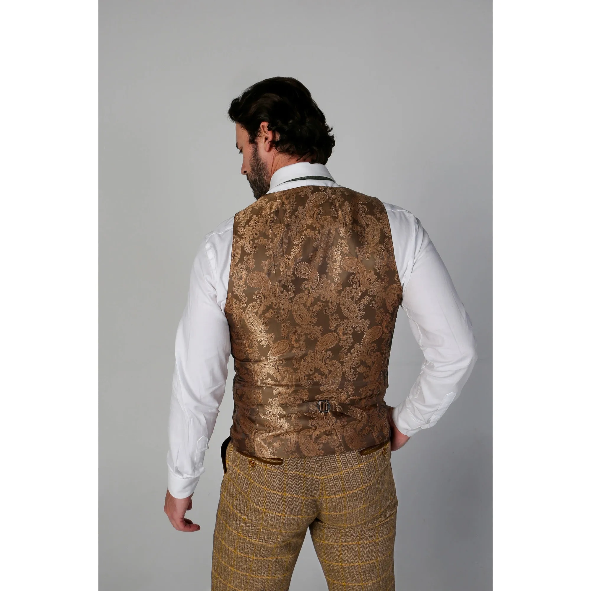 Harris Tweed Brown Waistcoat