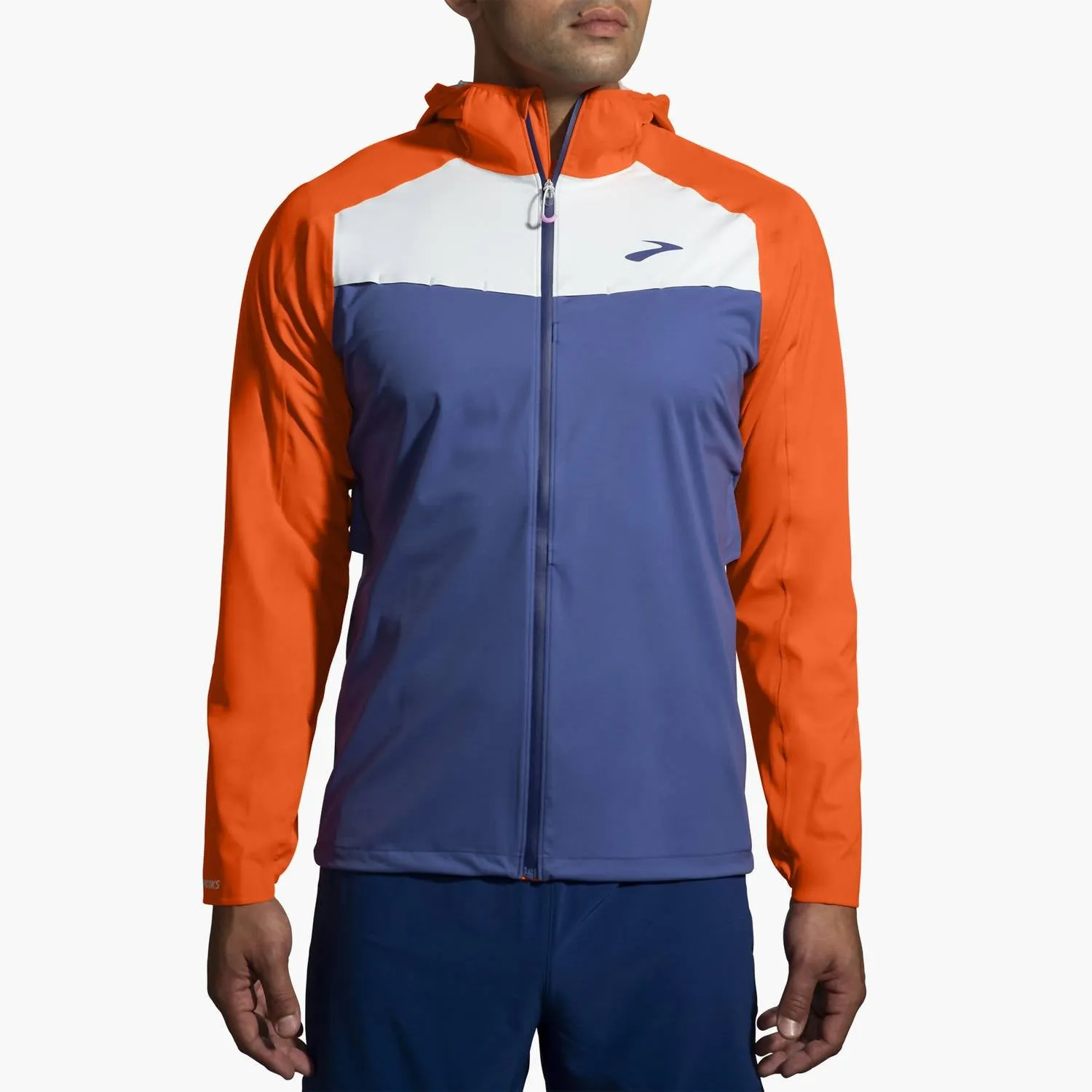 High Point Waterproof Jacket In Aegean/birght Orange/light Slate