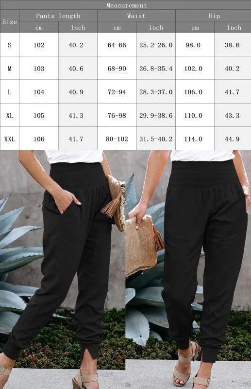 High Waist Band Women's Pants