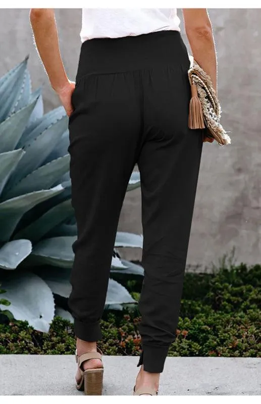 High Waist Band Women's Pants
