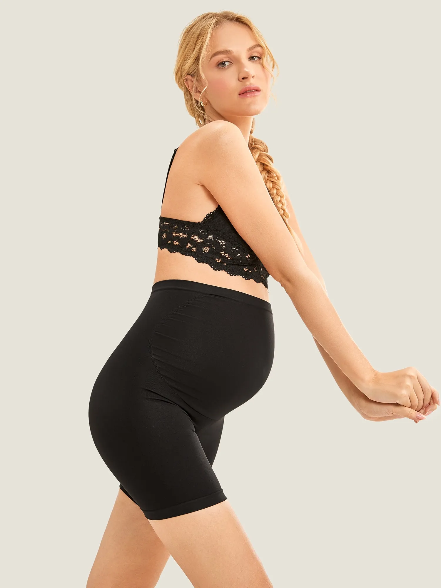 High Waist Shapewear Maternity Shorts|Seamless