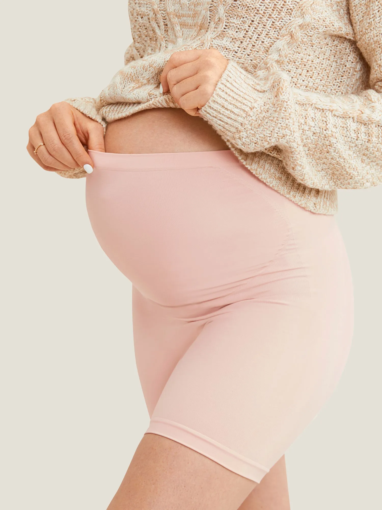 High Waist Shapewear Maternity Shorts|Seamless