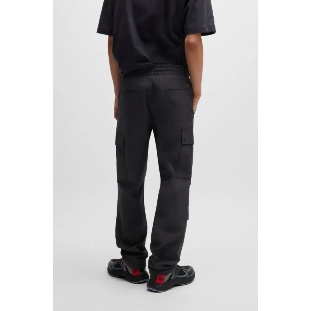 HUGO x RB regular-fit trousers with carbon stealth logo