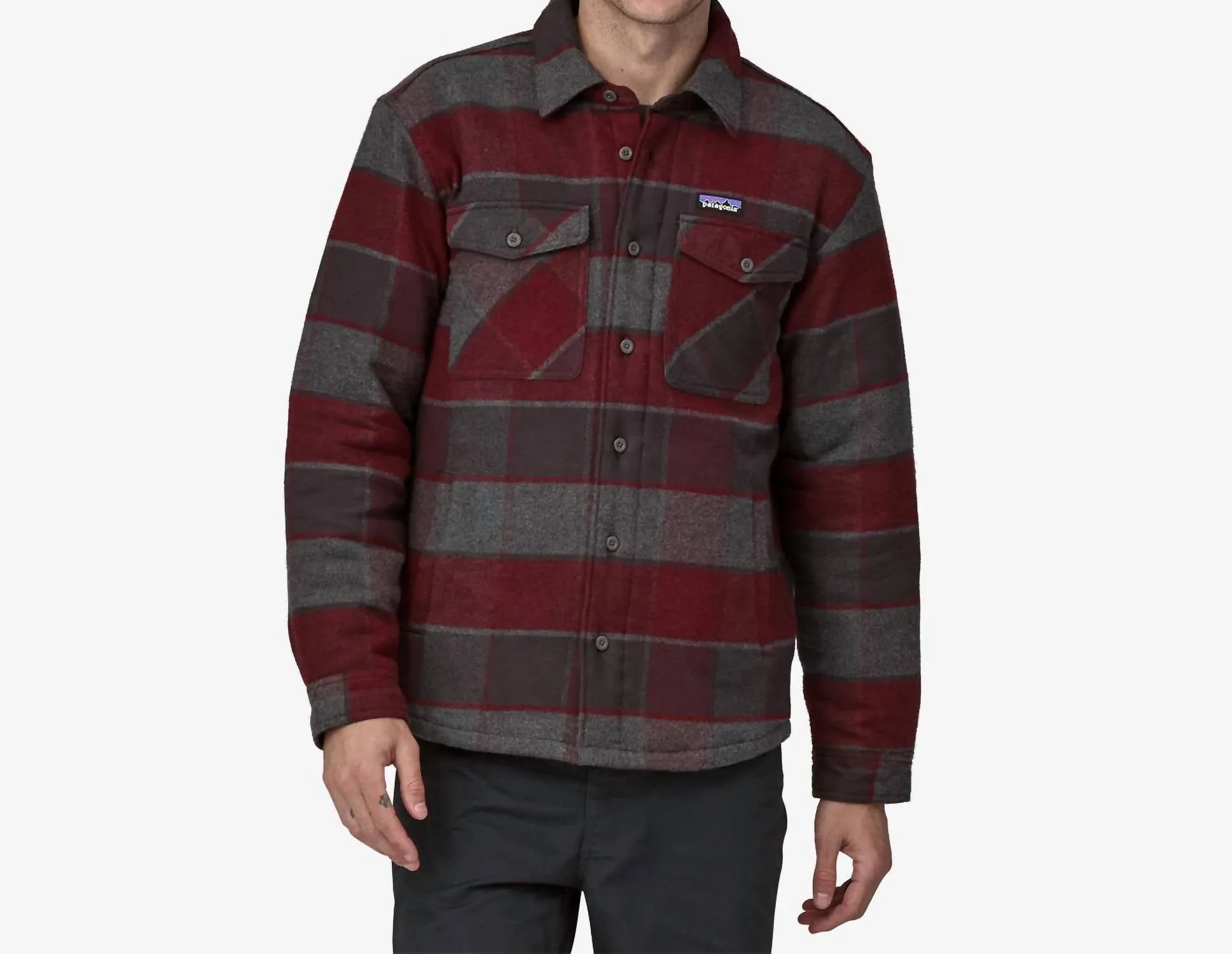Insulated Fjord Flannel Shirt In Ink Black