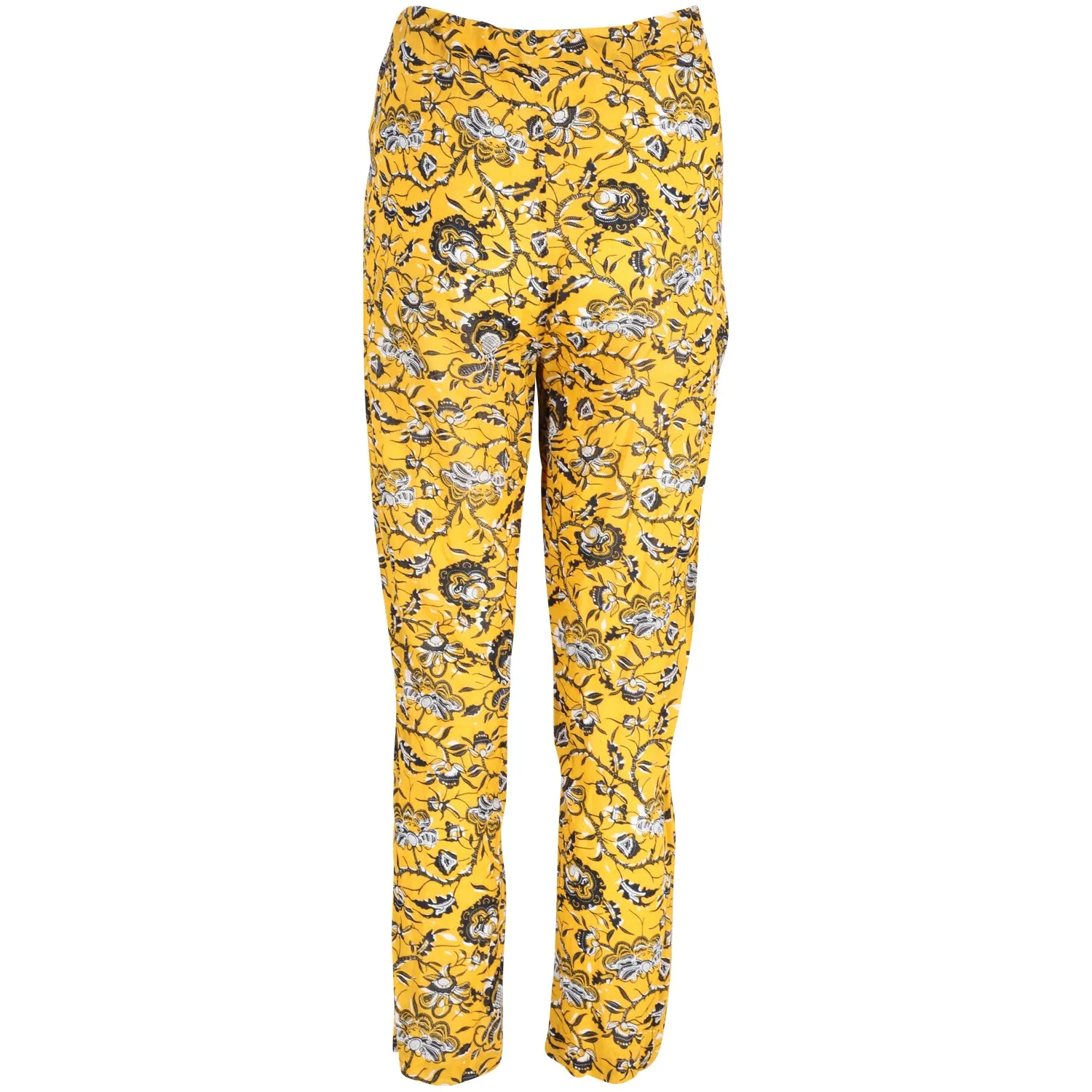 Isabel Marant Etoile Paisley Print Lounge Pants in Yellow Cotton