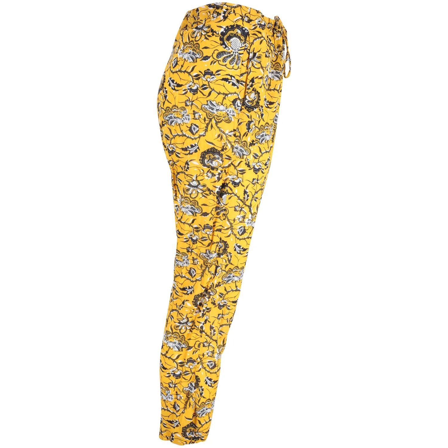 Isabel Marant Etoile Paisley Print Lounge Pants in Yellow Cotton