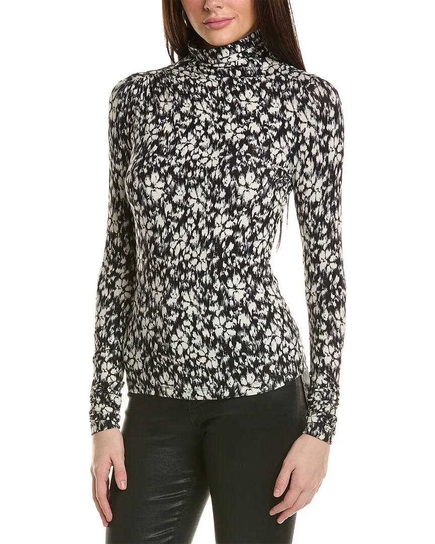 ISABEL MARANT PRINTED DRAPY LONG SLEEVE TOP
