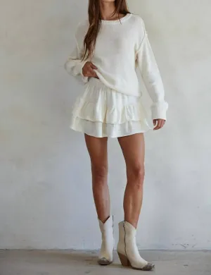Jane Romper Skirt In White