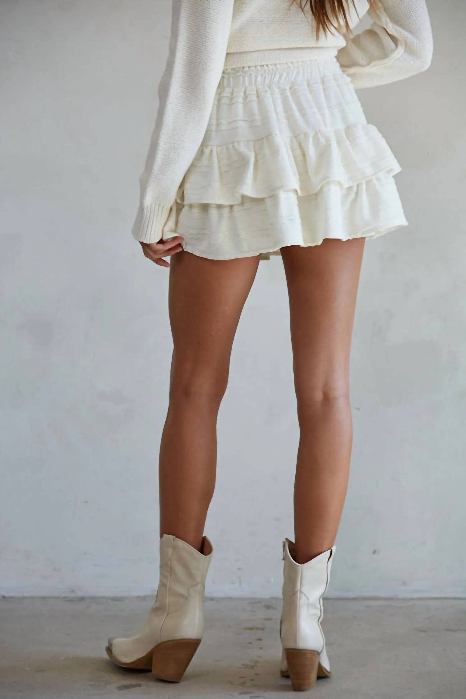 Jane Romper Skirt In White