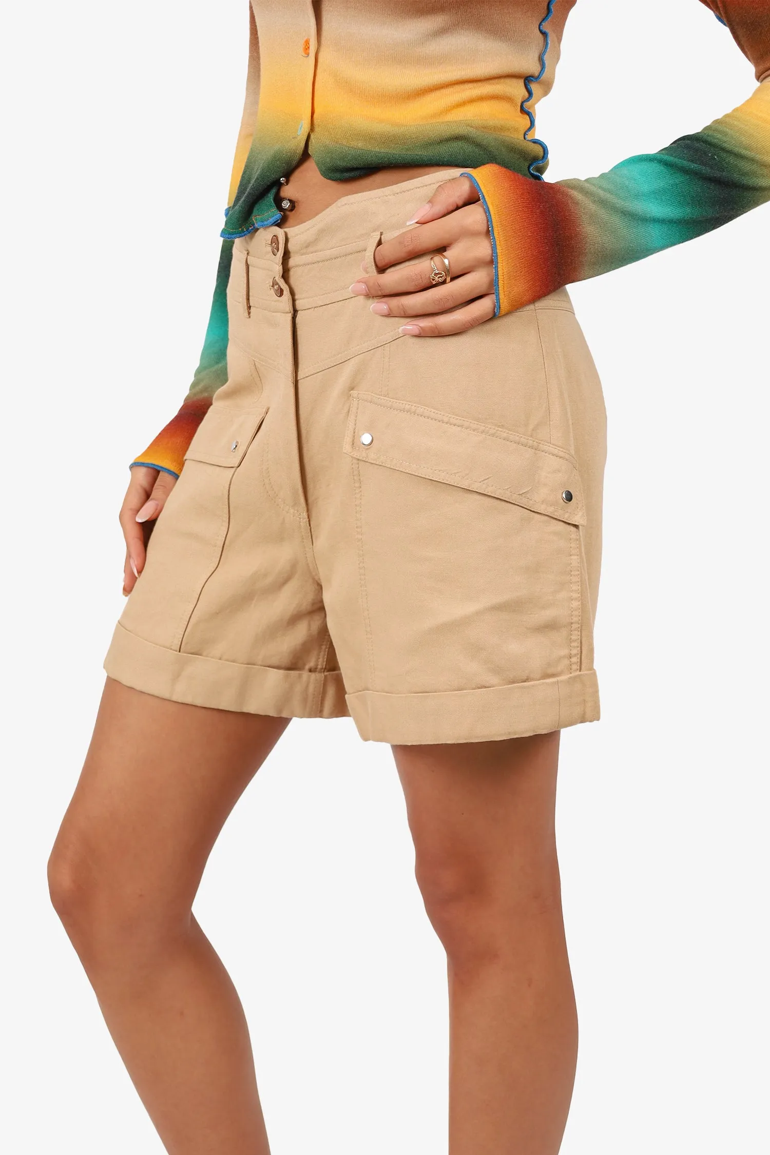 Jonathan Simkhai Khaki Mini Shorts Size 2