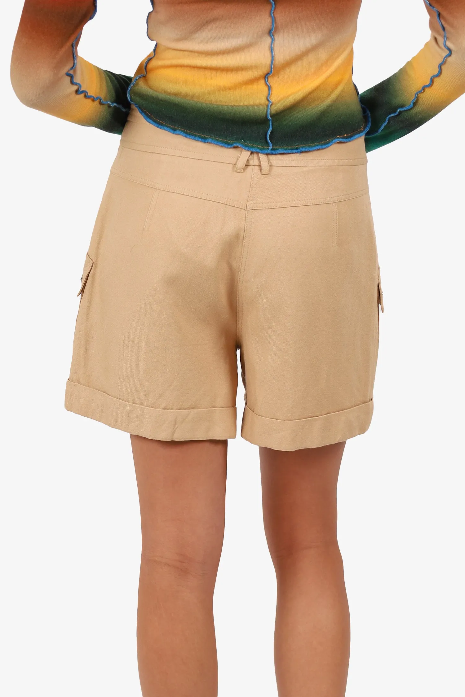 Jonathan Simkhai Khaki Mini Shorts Size 2