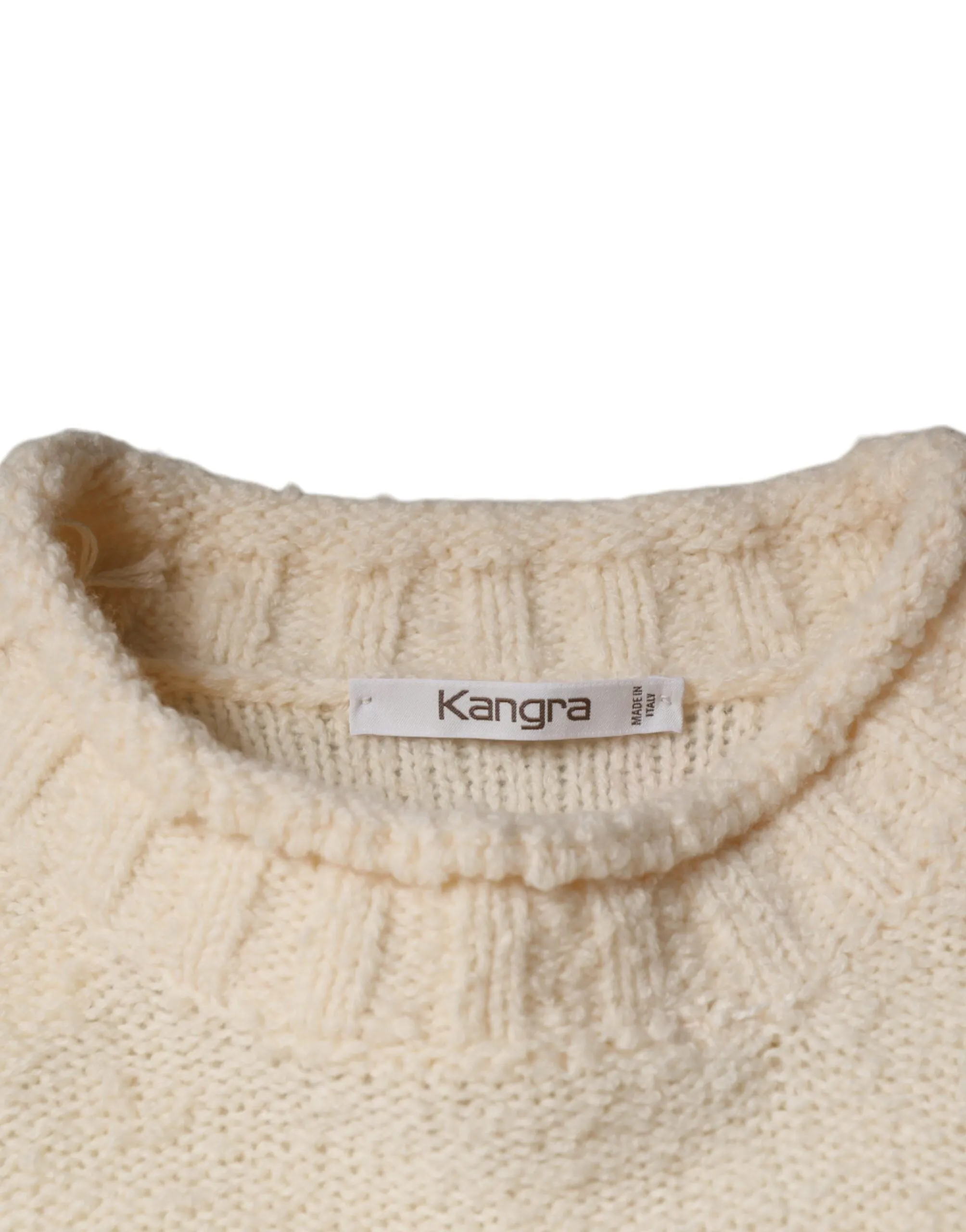 KANGRA Wool Knit Long Sleeve Round Neck Pullover Men's Sweater (Pre-Owned)