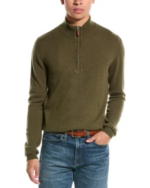 Kier J Wool & Cashmere-Blend 1/4-Zip Mock Sweater