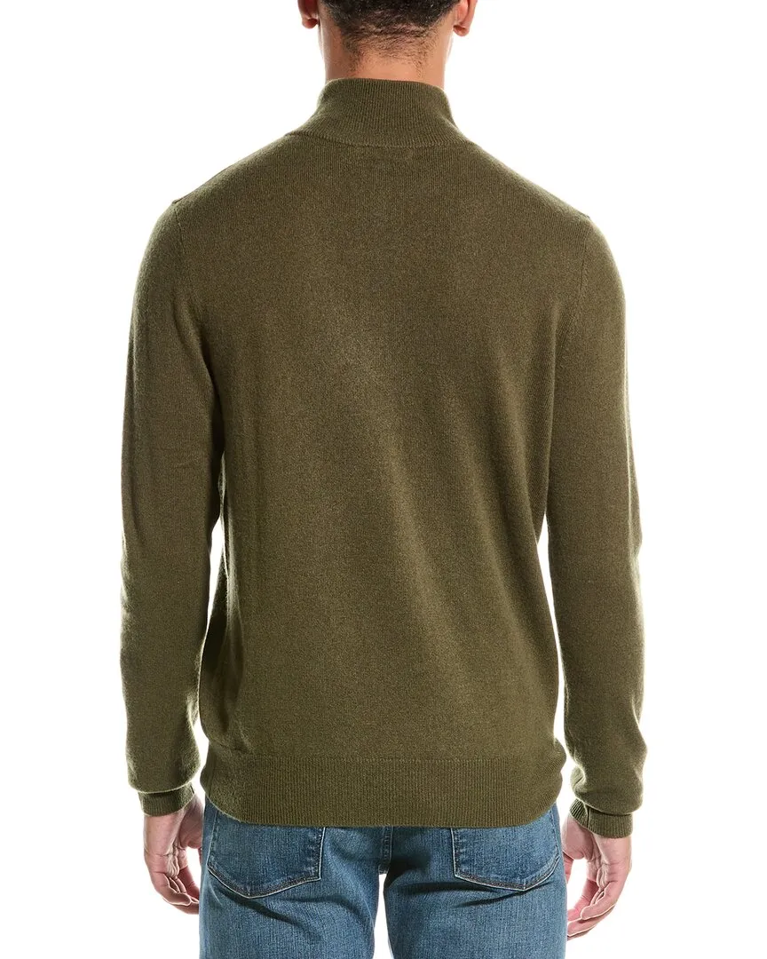 Kier J Wool & Cashmere-Blend 1/4-Zip Mock Sweater
