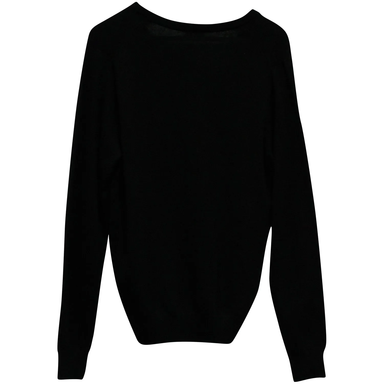 Lacoste Logo V-neck Sweater in Black Wool