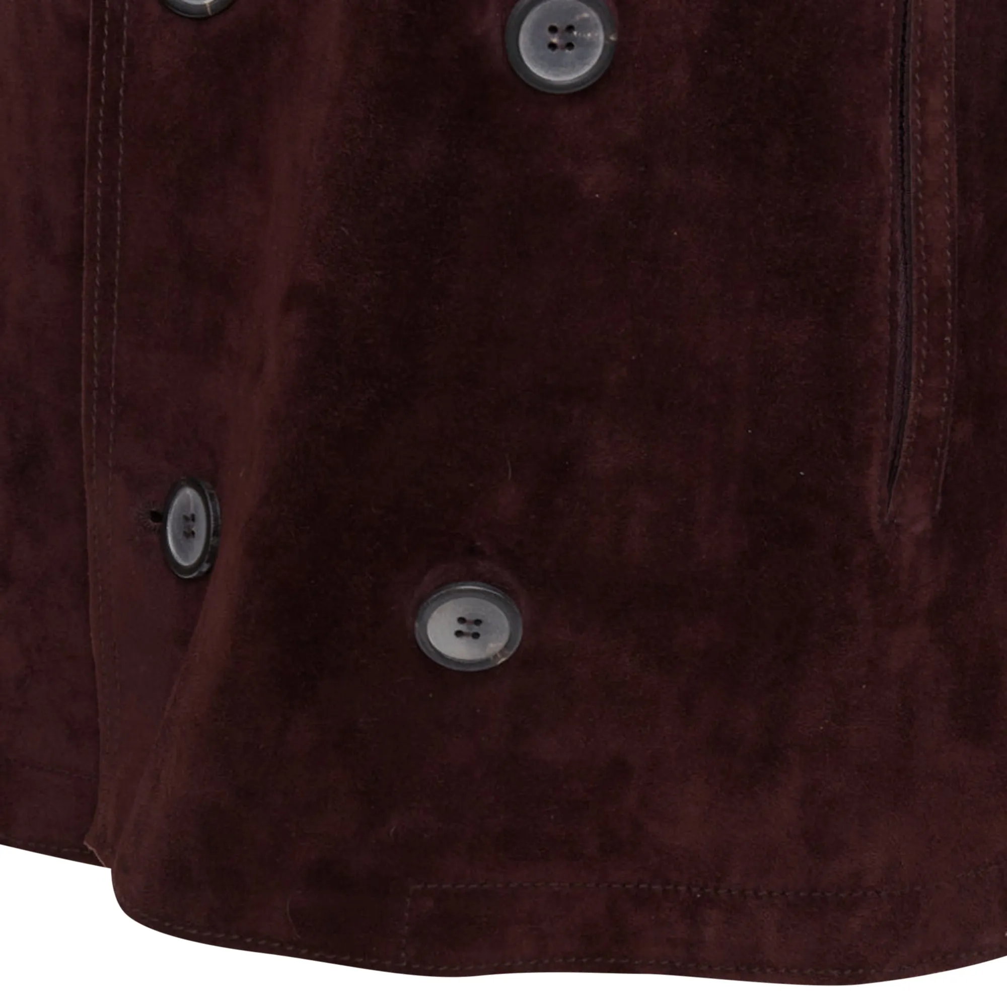 Lanvin Vegetable Calfskin Suede Double Breasted Jacket