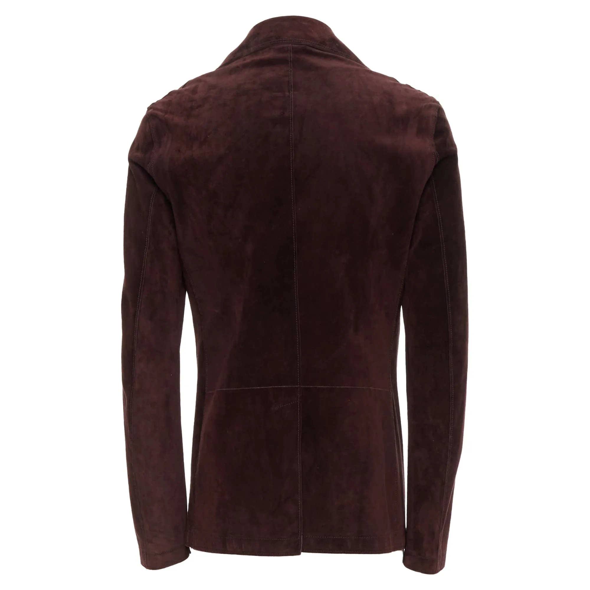 Lanvin Vegetable Calfskin Suede Double Breasted Jacket