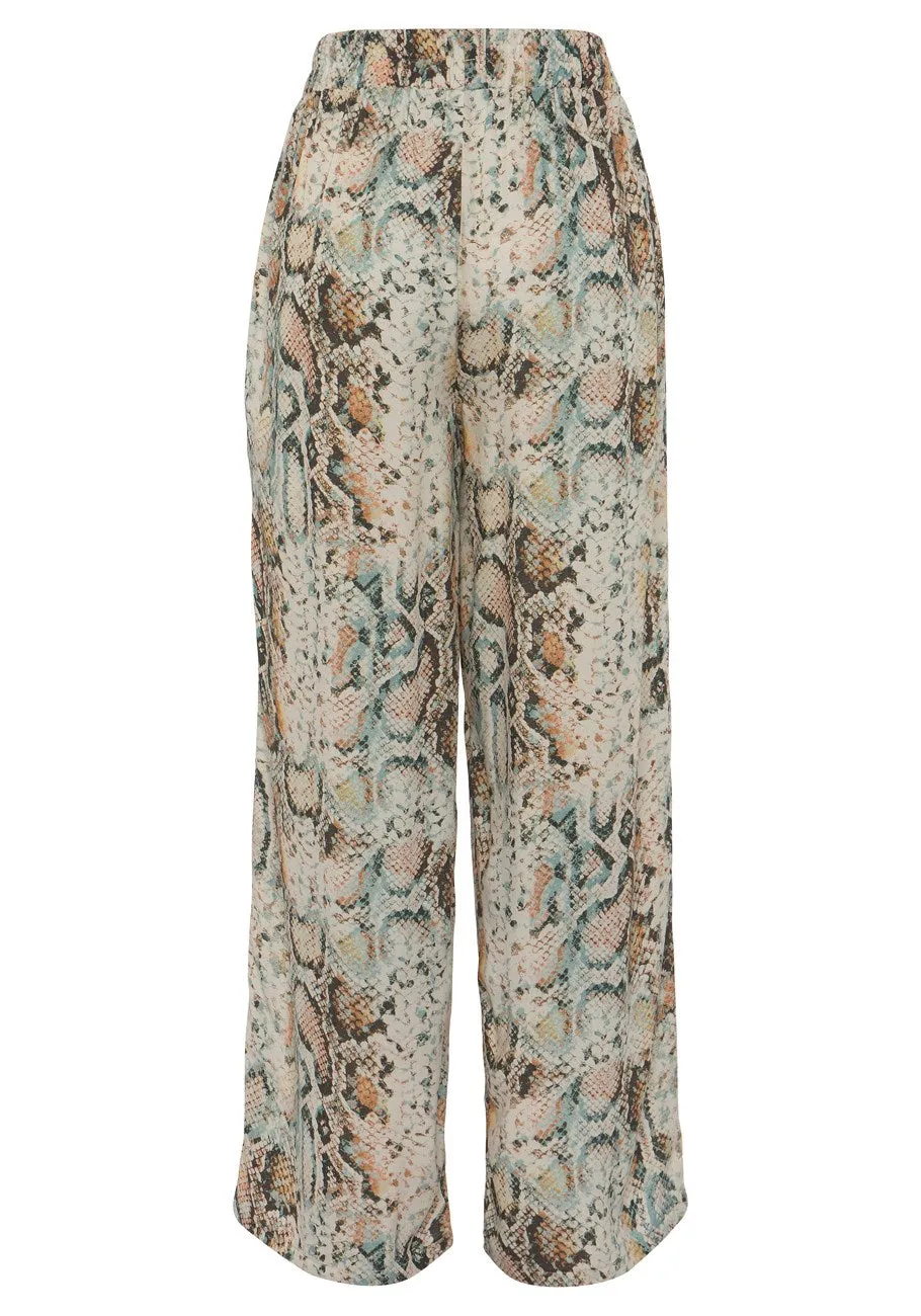 LASCANA Women's Printed Wide Leg Pants