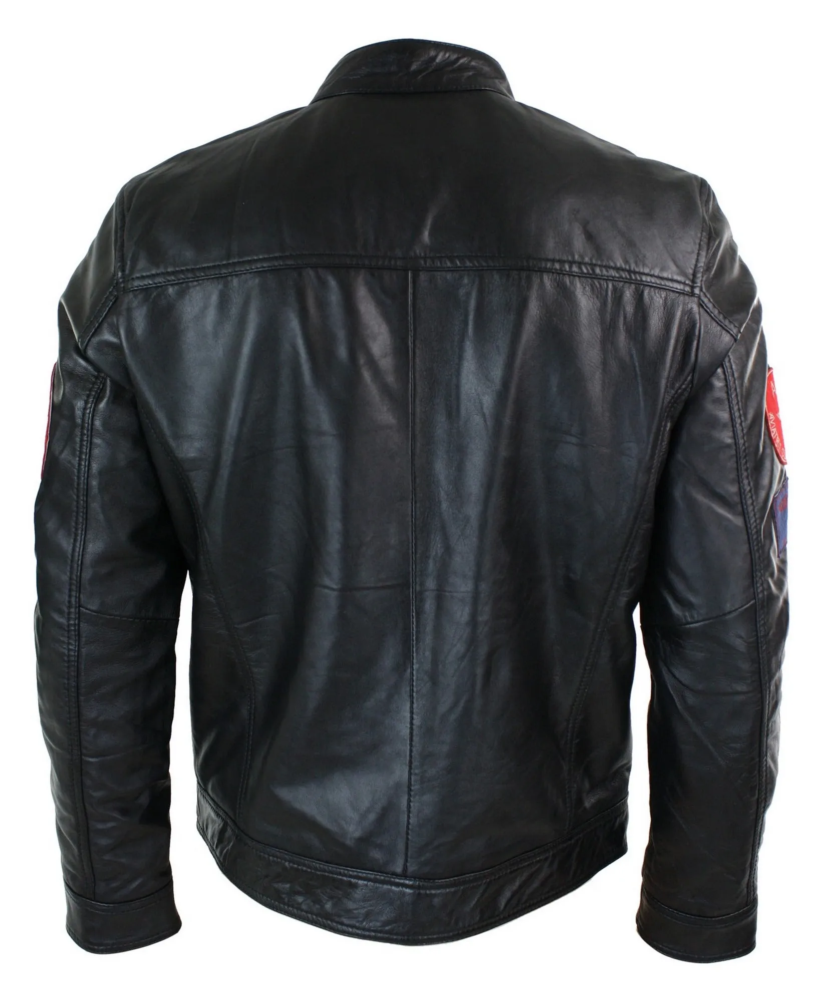 Leather Jacket Badge Racing US Pilot