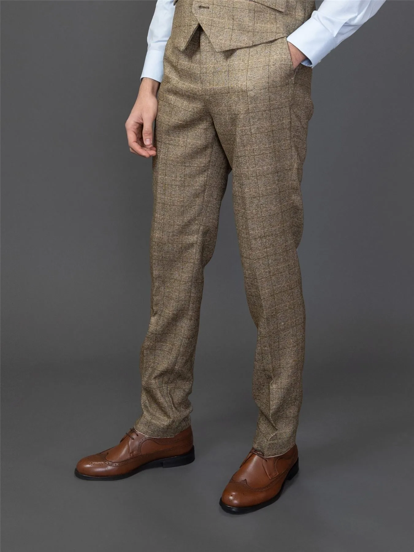 Liam Checked Trousers Formal Pants