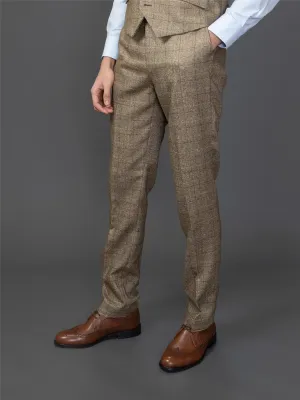 Liam Checked Trousers Formal Pants