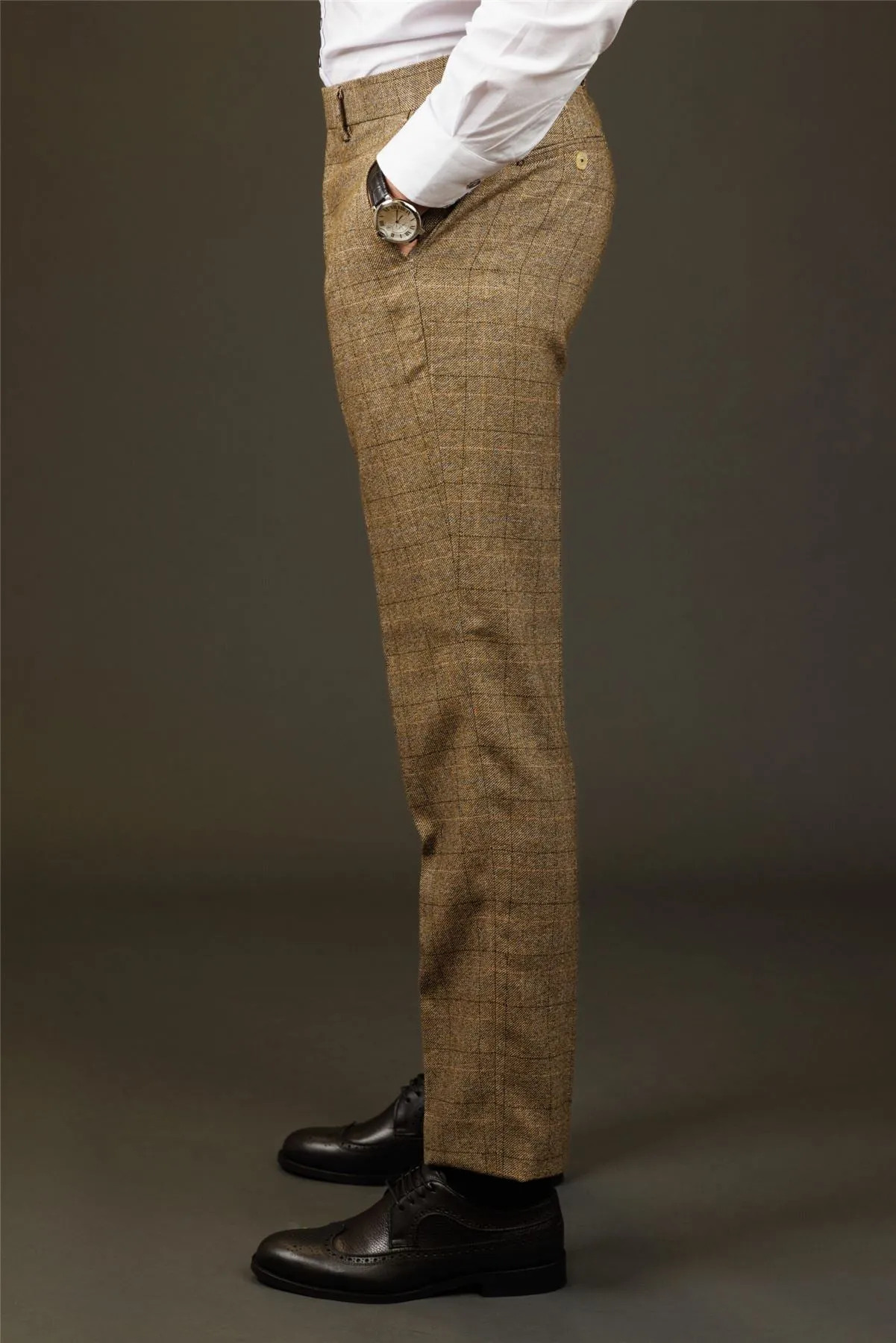 Liam Checked Trousers Formal Pants