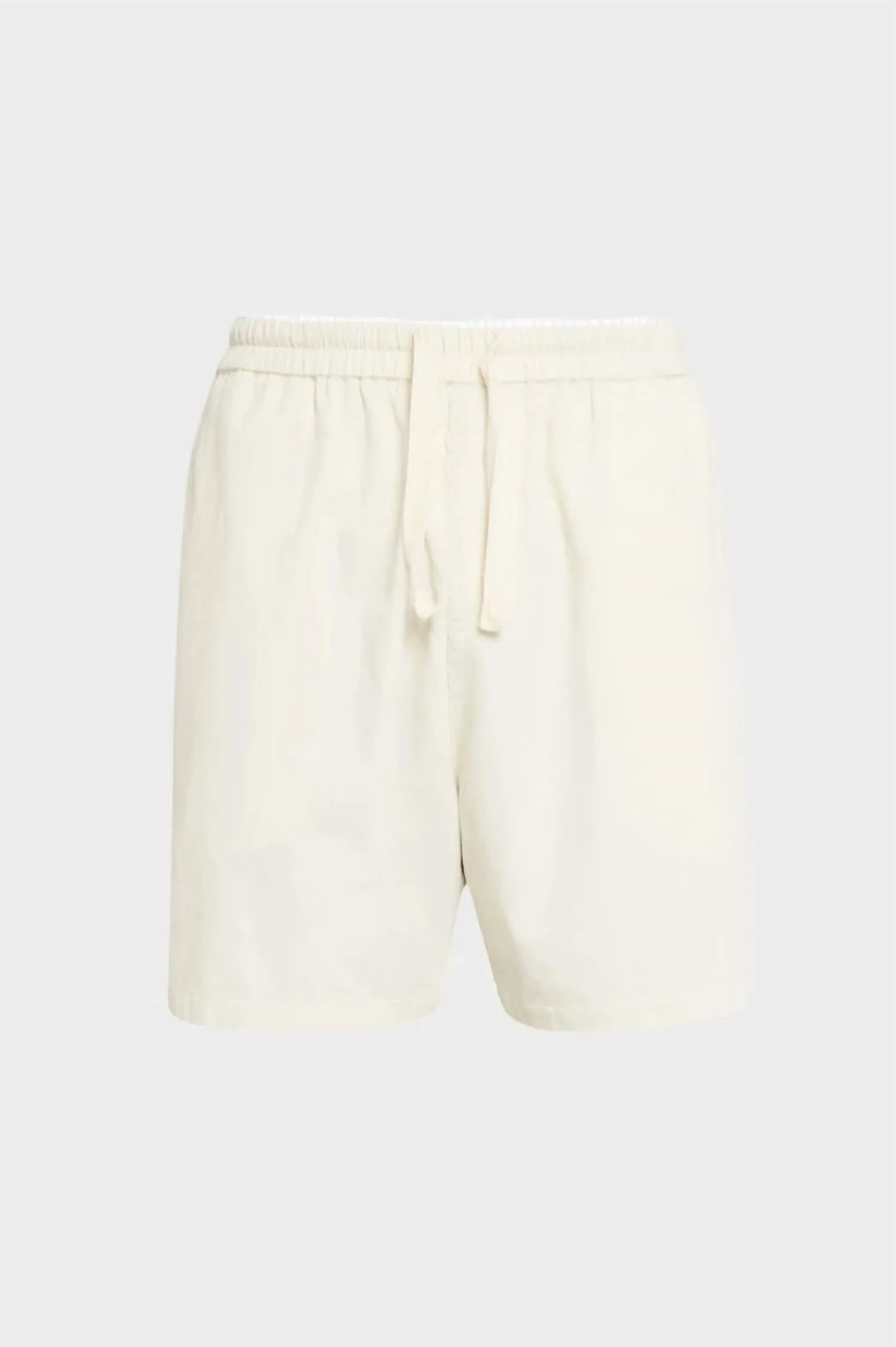 Light Weight Cord Shorts In White Beige