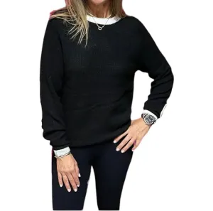 Madz Ringer Sweater With Love/heart In Black