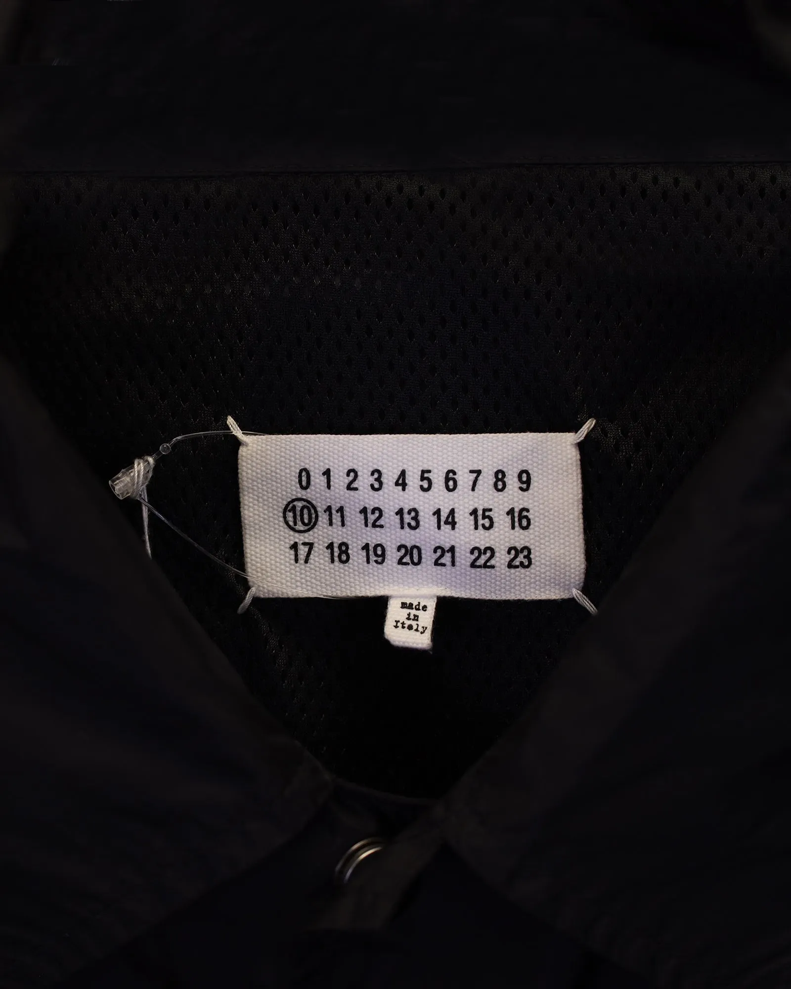 Maison Martin Margiela Stereotype Patch Coach Jacket in Black Polyamide