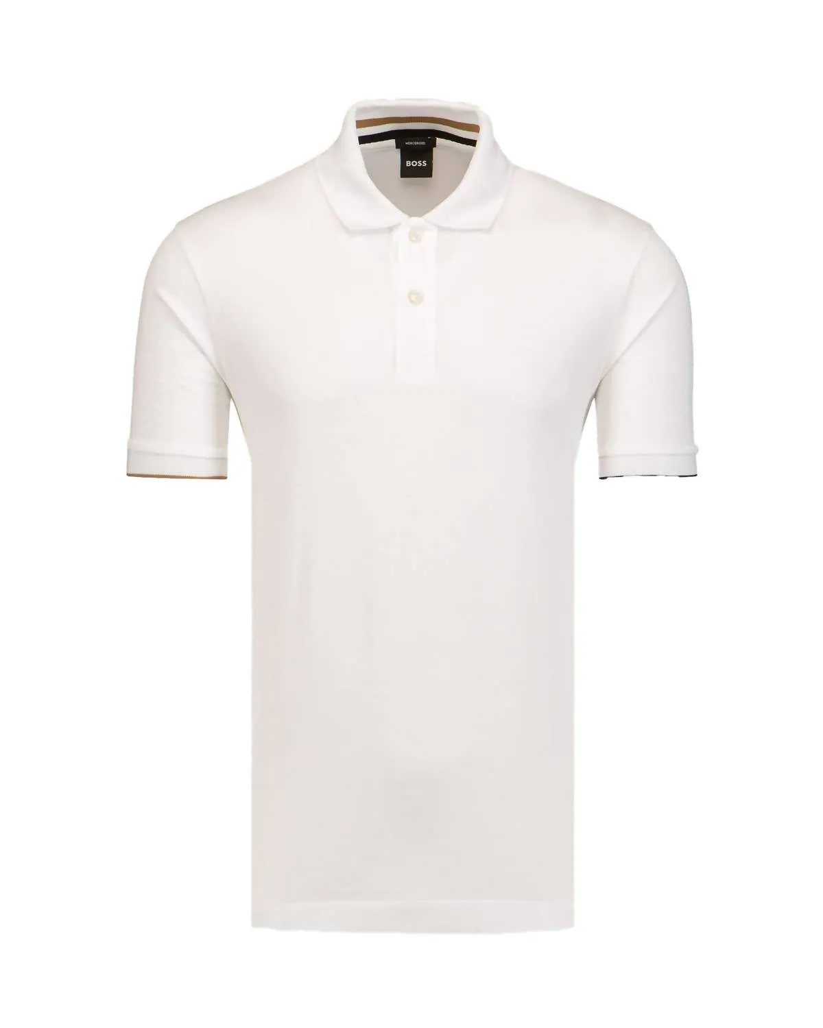 Men Cotton Short Sleeves Polo Shirt In White