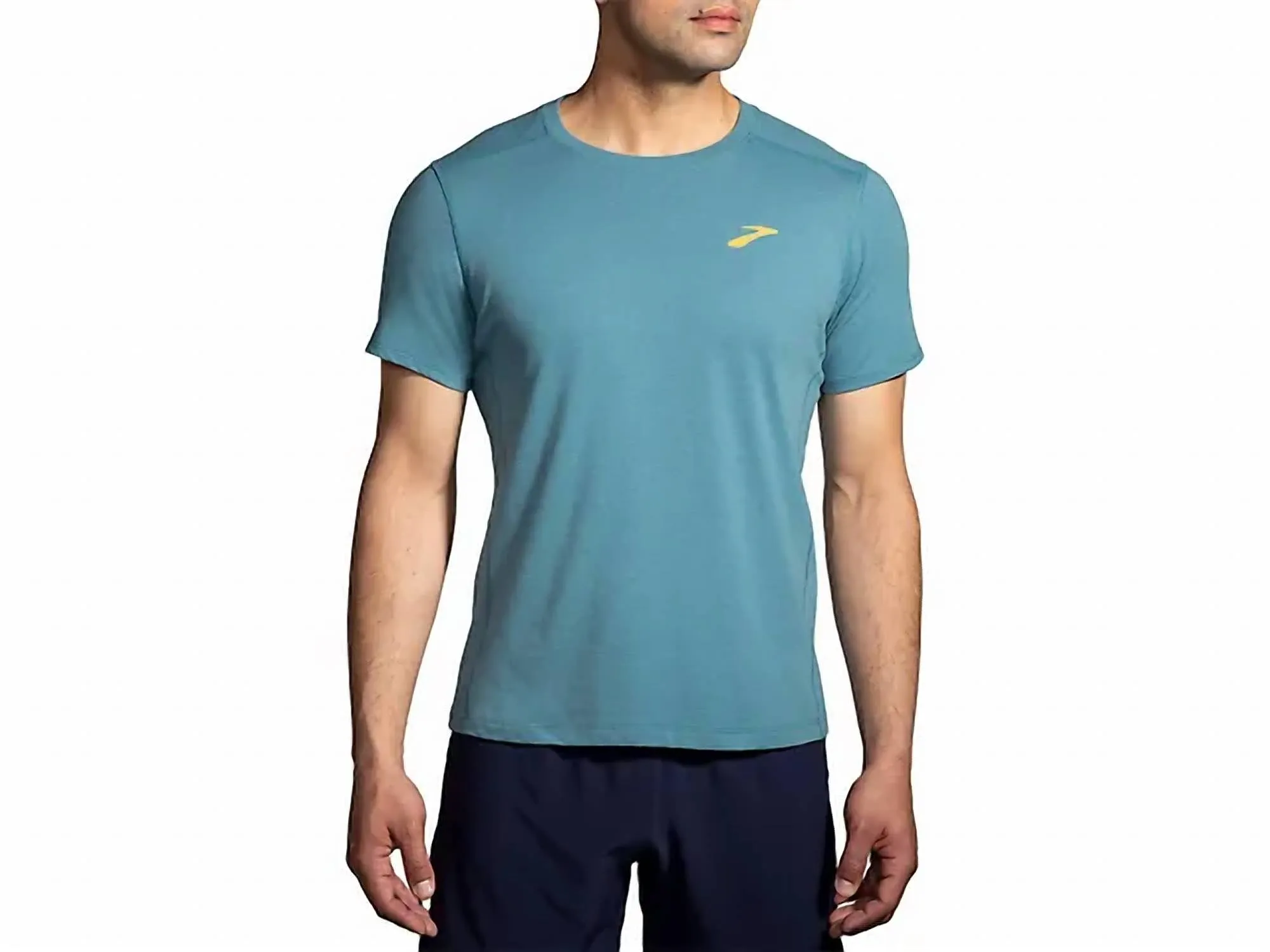 Men Distance Short Sleeve 2.0 Running T-Shirt In Heather Slate Blue