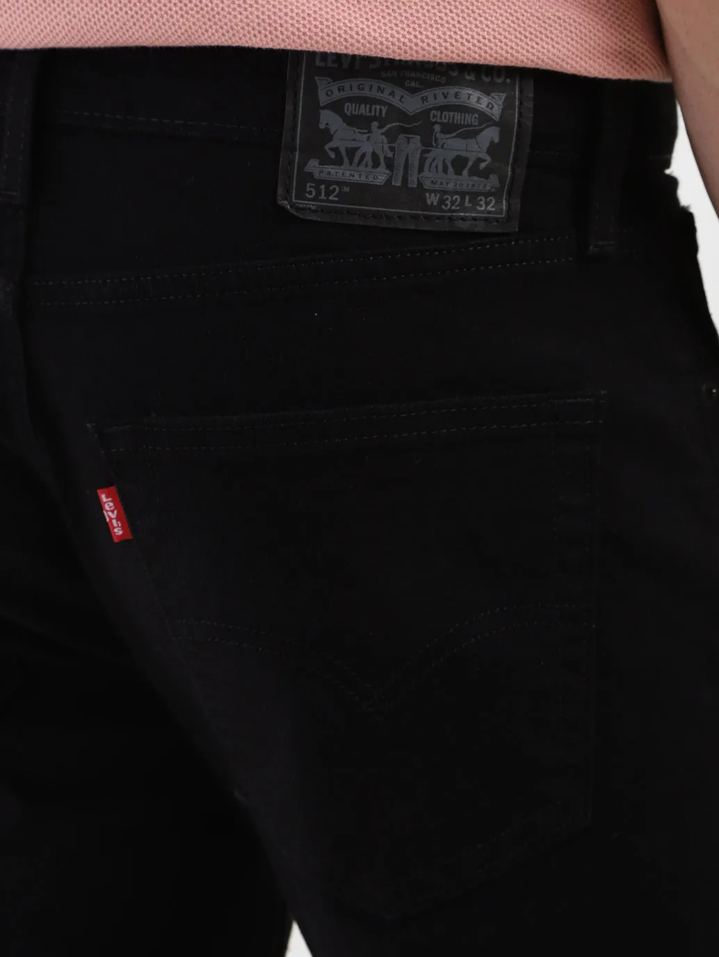 Men's 512 Black Slim Tapered Fit Mid Rise Jeans