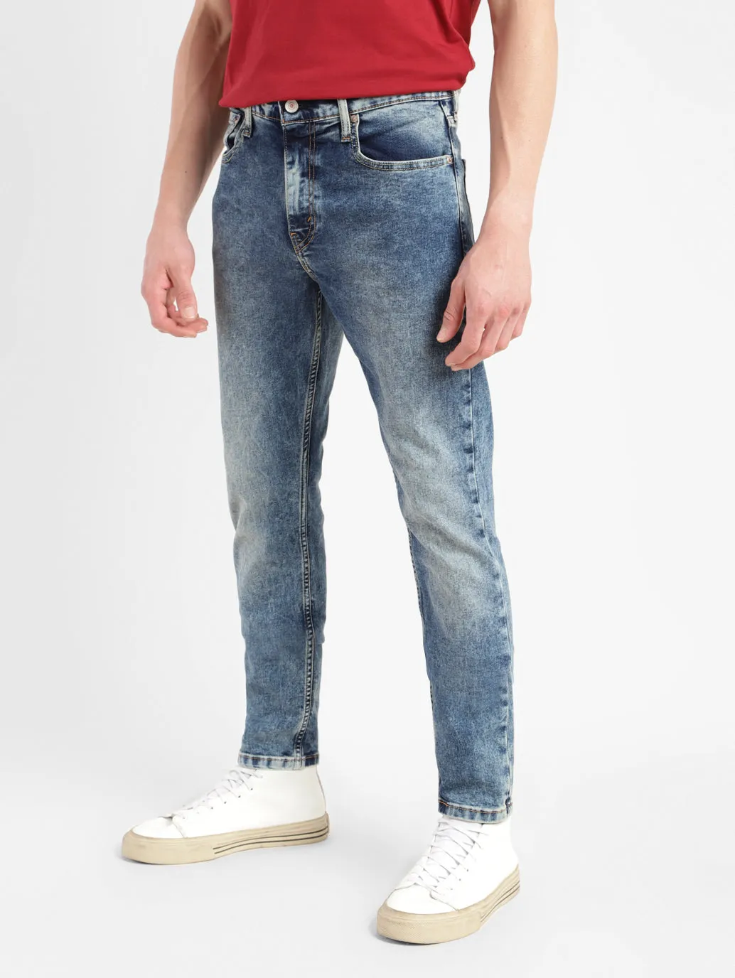 Men's 512 Blue Slim Tapered Fit Mid Rise Jeans