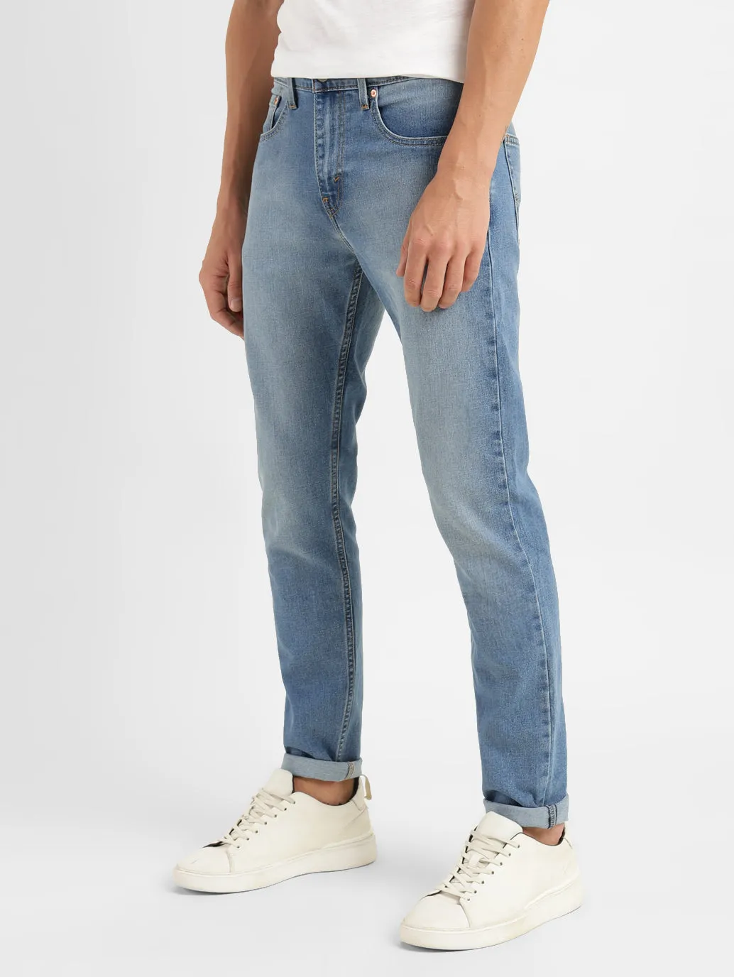 Men's 512 Dark Blue Slim Tapered Fit Mid Rise Jeans