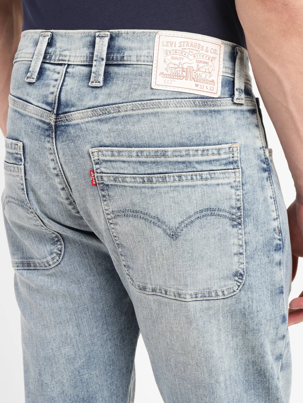 Men's 512 Mid Indigo Slim Tapered Fit Mid Rise Jeans