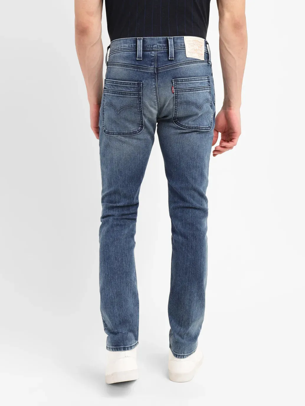 Men's 512 Mid Indigo Slim Tapered Fit Mid Rise Jeans