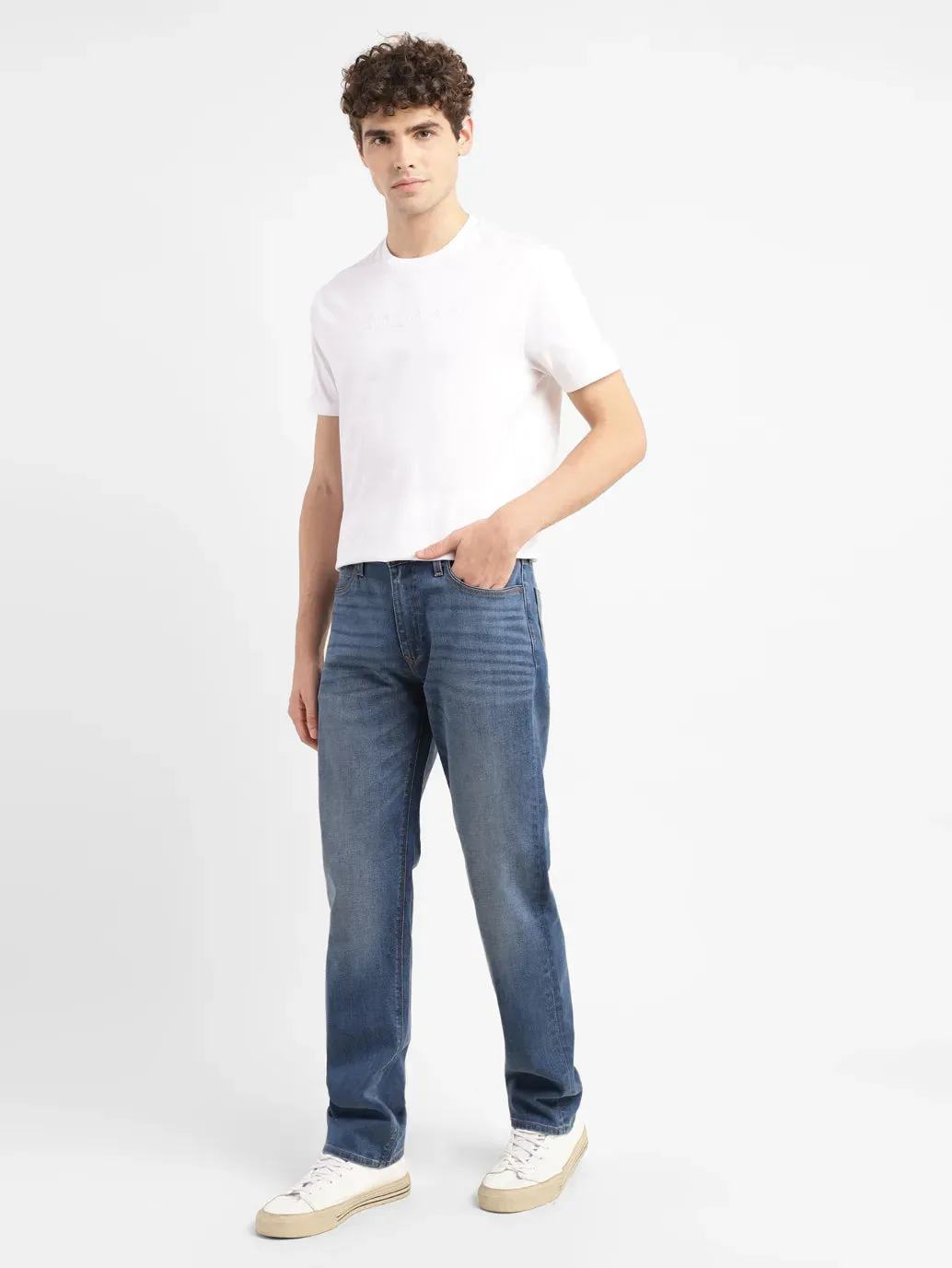 Men's 512 Mid Indigo Slim Tapered Fit Mid Rise Jeans
