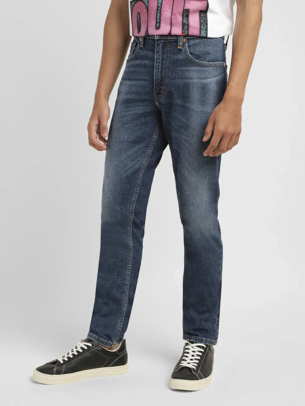 Men's 512 Mid Indigo Slim Tapered Fit Mid Rise Jeans