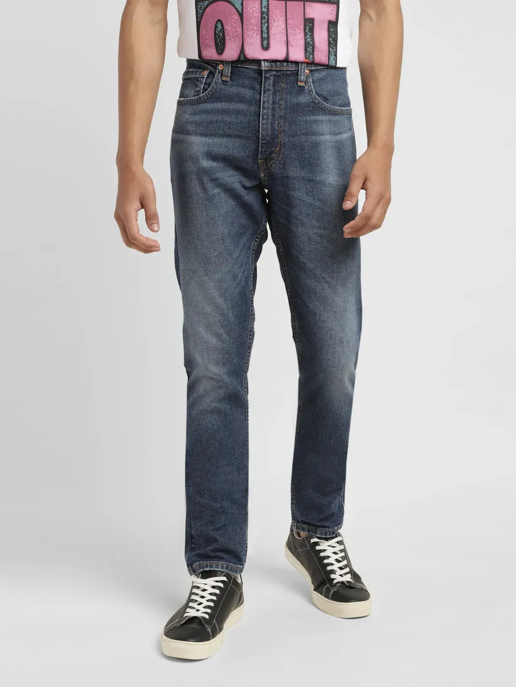 Men's 512 Mid Indigo Slim Tapered Fit Mid Rise Jeans