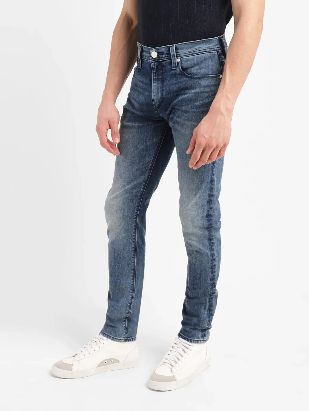 Men's 512 Mid Indigo Slim Tapered Fit Mid Rise Jeans