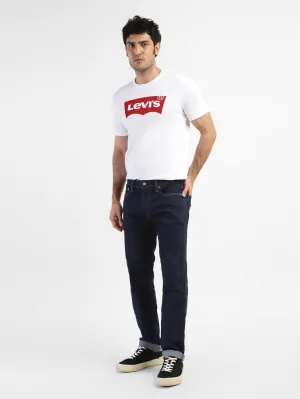 Men's 513 Blue Slim Straight Fit Mid Rise Jeans