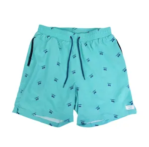 Men's Aruba With Golf Carts Swim Shorts In Blue