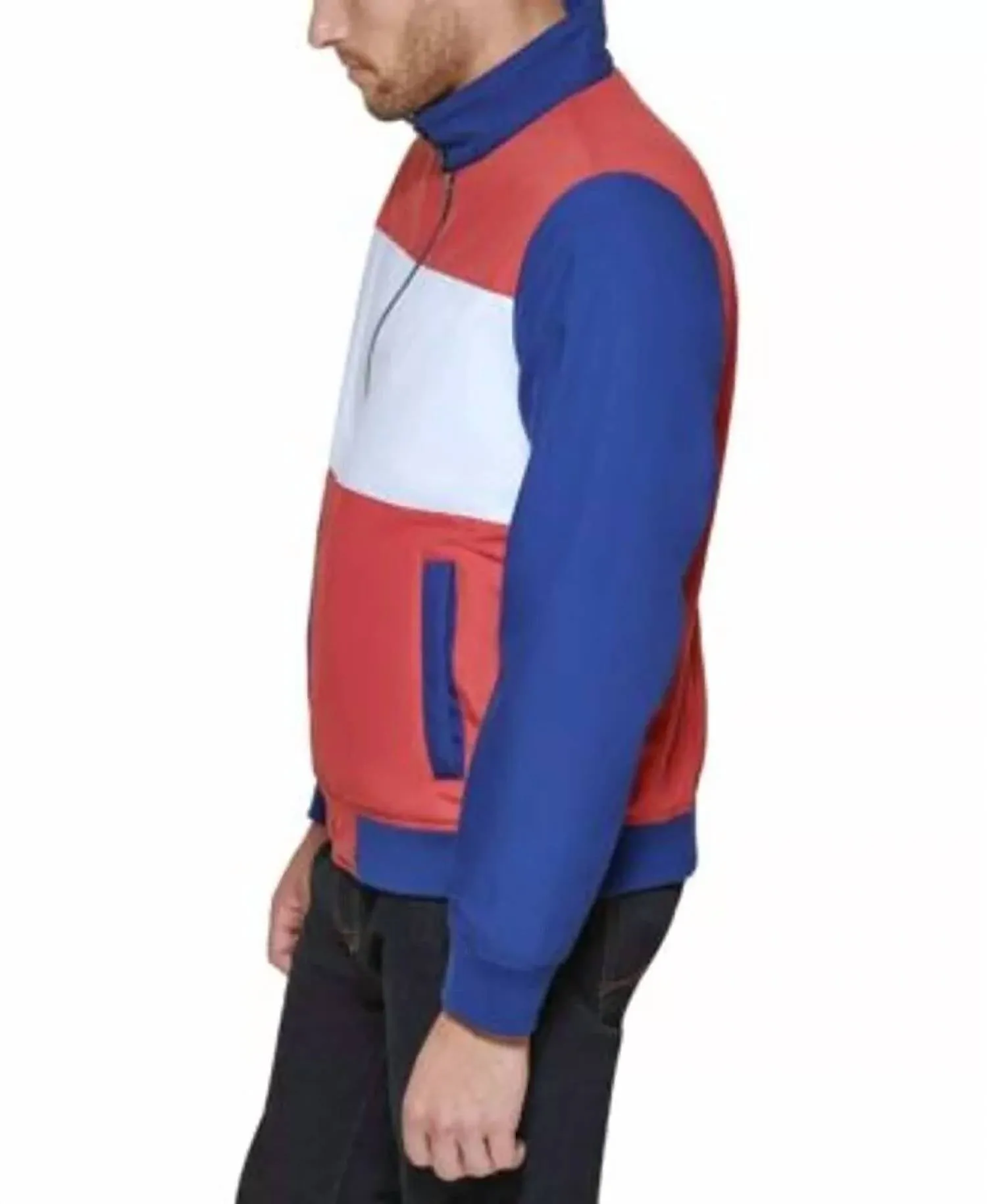Men's Bomber Jacket In Red, Blue, White