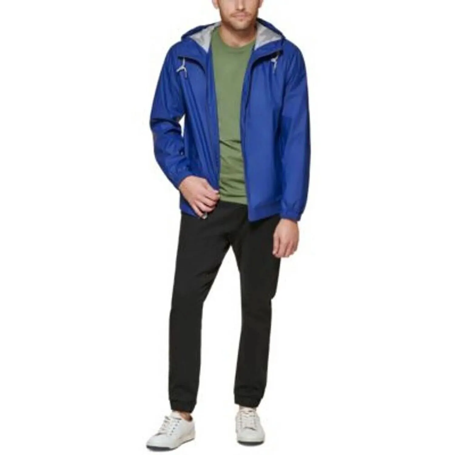 Men's Bomber Jacket With Hoodie In Blue