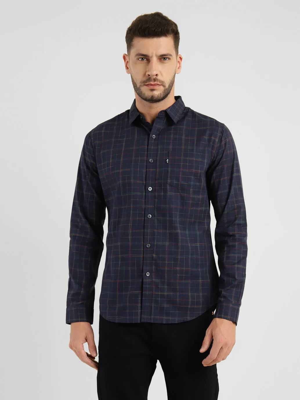Men's Checkered Slim Fit Shirt
