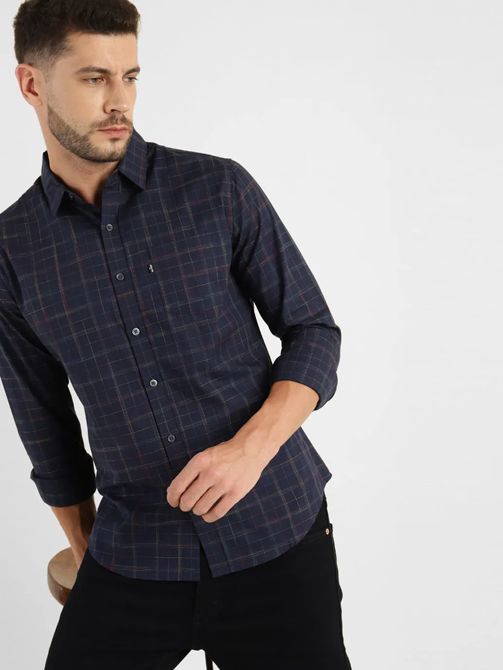 Men's Checkered Slim Fit Shirt
