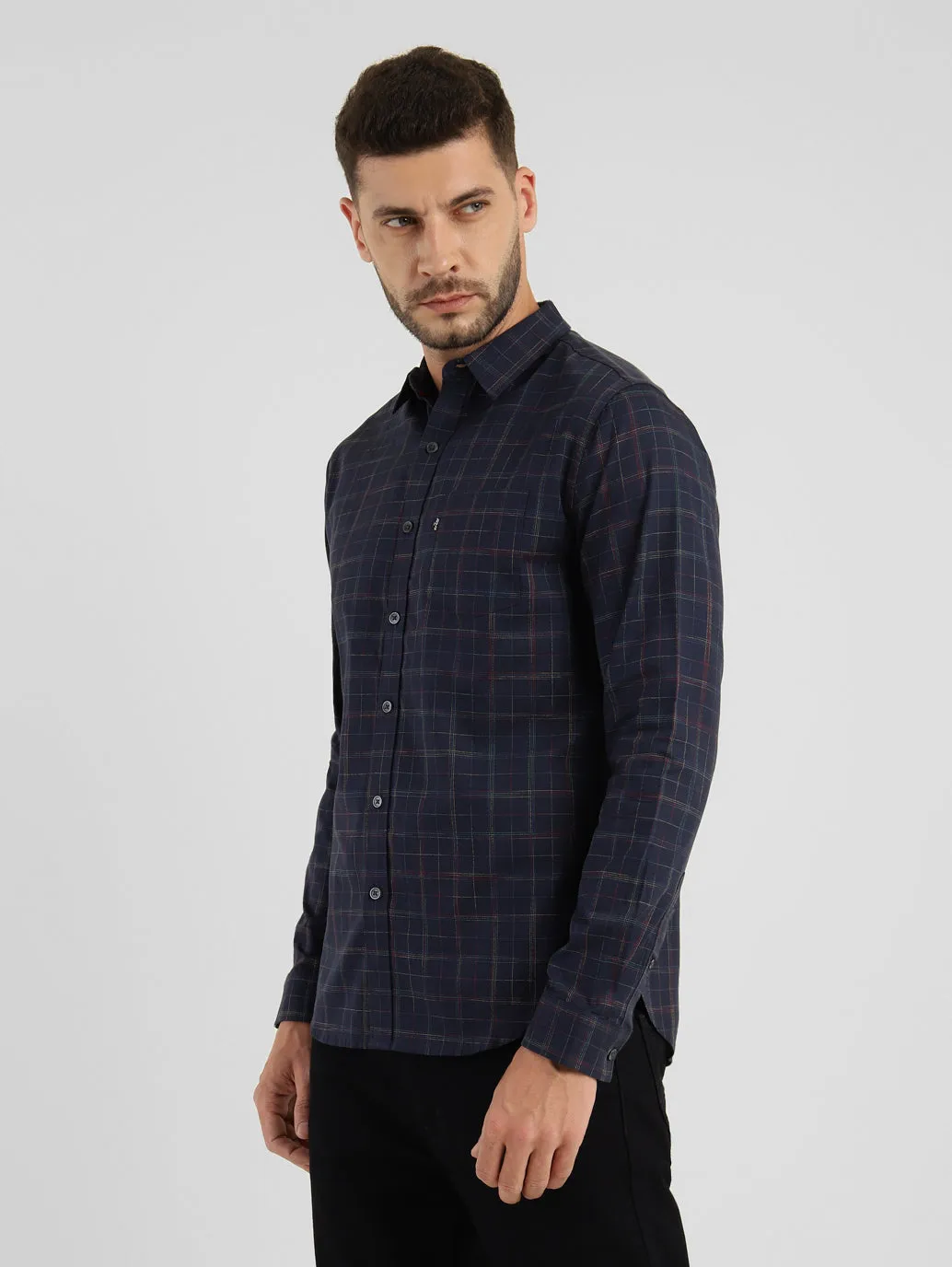Men's Checkered Slim Fit Shirt