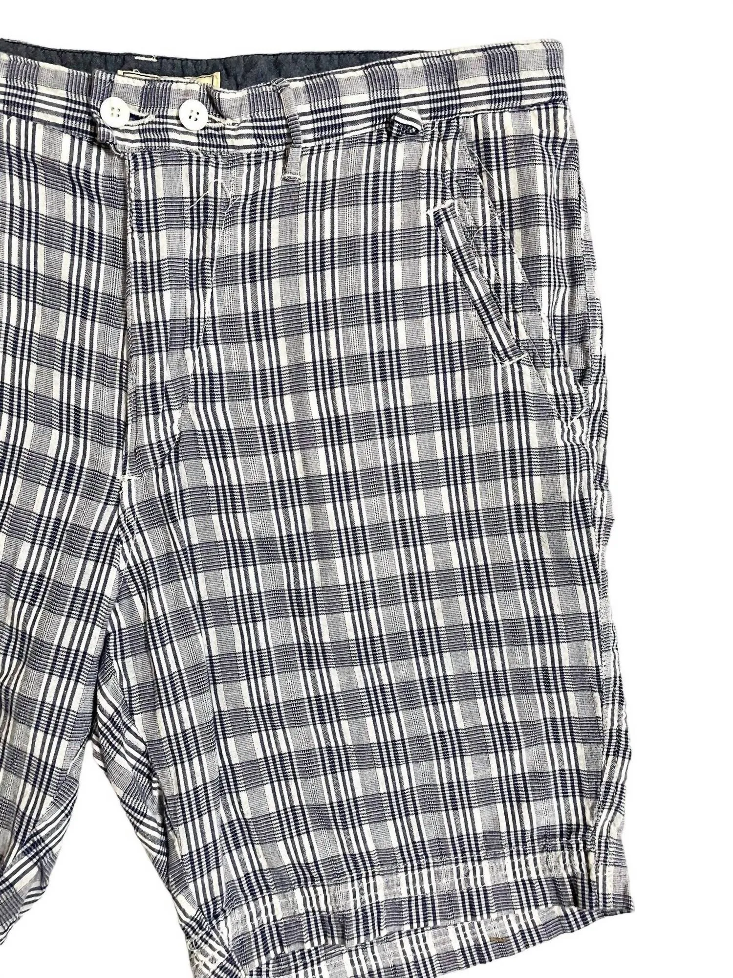 Men's Cotton Checkered Print Shorts In Multicolor
